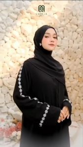 COD Faira Abaya Matt Cringkle Apk Renda FREE Hijab Size XL Dress Abaya Lebaran Kekinian 2025 Murah