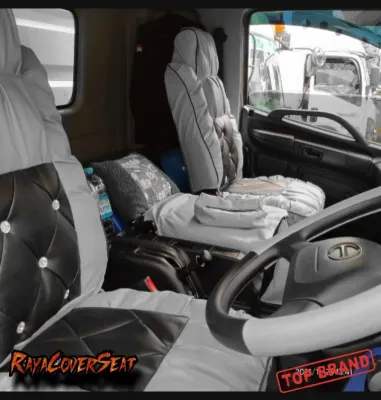 Bungkus jok mobil dumptruk hino 500 model sofa kancing bestseller