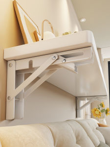 WUBUWEI | Non-Drilling Wall Shelf Foldable Bookshelf Display Rack Wood