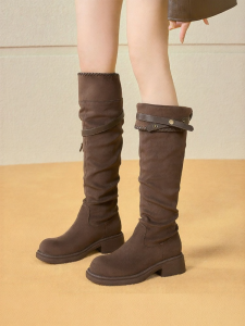 Josiny | Retro Folding Knight Long Boots