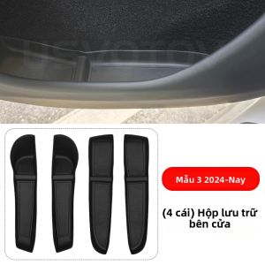 Khay Đựng Đồ Hộp Chứa Đồ Bên Hông Cửa Xe Tấm Lót Tay Nắm Cửa Phụ Kiện Du Lịch Cho Tesla Model 3 Y 2026 2025 Dành Cho Khe Cửa Xe