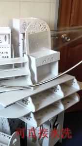 ชั้นวางของติดผนัง ชั้นวางของติดผนังไม่ต้องเจาะ ชั้นวางของติดผนังตกแต่งบ้าน ชั้นเก็บเราเตอร์ ชั้นเก็บผนัง WiFi เราเตอร์ Router rack