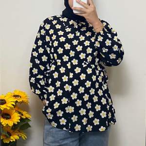 Vlen-co | Ganmi Flower Shirt | Kemeja Wanita Motif Bunga