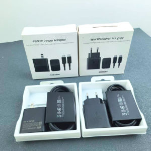 Samsung S25 FE/edge EU/US Charger 45W PD Super Fast Charge Adapter For Galaxy Z Flip Fold 7 6 5 4 3 S21 S22 S23 S24 Note20 Ultra