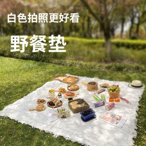 White Picnic Blanket Ins Style Spring Outing Internet Celebrity Supplies Pastoral Picnic Blanket Props Outdoor Outing Lawn Mats