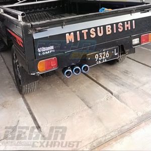 Muffler HKS Pick Up Warna Blue Rainbow dengan Suara Bass Maksimal untuk Mobil