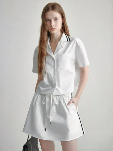 Bộ Đồ Phối Màu Cho Phụ Nữ Mùa Hè Mẫu Mới Elegance và Thể Thao Dây Kéo eo Ôm Sát