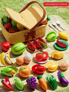 YISBRO | Montessori Edible Fruit and Vegetable Cutting Toys for Toddlers