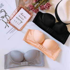 Womens Strapless Front-Closure Invisible Bra - Seamless Comfortable Underwear for Backless Dresses Weddings & Daily Wear