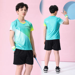 Badminton Clothing Girls Sportswear Suit Boys Customized Kids Ping-Pong Tennis Badminton Clothing Female Training Wear Summer
