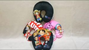 Bantal Leher One Piece - Bantal Leher Travel One Piece Monkey D Luffy