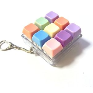Keyboard Key chain Fidget Toys for Adults Clicker Stress Relief Toys Anxiety ADHD Sensory Toys Office Decompression Gifts