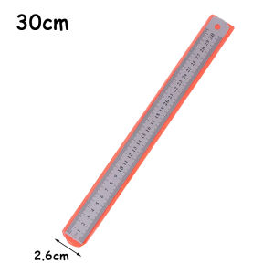 GD Christmas Stainless Steel Measuring Double-sided Scale Ruler 20cm/30cm High Quality School Supplies for Measure