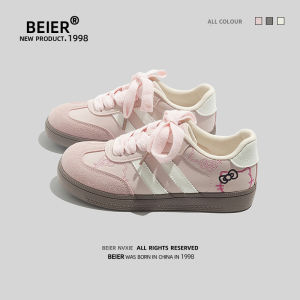 BEIER Original Design Pink De Xin Flat Bottom Casual Shoes 2025 New Autumn Winter Womens Shoe Trendy Board Shoes