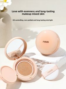 NOVO Long-lasting BB Cushion Foundation Oil-control Moisturizing Concealer Makeup Setting Powder for Dry And Oily Skin