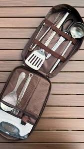 Outdoor Camping Cookware Container Bag Storage Pouch Organizer for Camp Kitchen Utensil Organizer Storage bag for Travel picnic