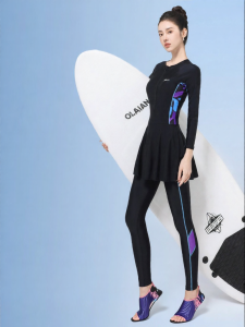 XTEP | Slimming Cover Stomach Long Sleeve Long Pants One-Piece Swimwear