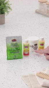 African Pride Olive Miracle Curls & Coils Texturizer - Contains Aloe Vera Castor Oil & Biotin to Condition & Define Hair Protect 1 Kit