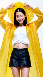 Jas Hujan Jaket Celana Transparan - Putih Transparan