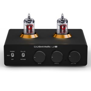 Douk Audio | Nobsound P7 Van Ống Phono Giai Đoạn Preamp Stereo Tiền Khuếch Đại MM Bàn Xoay Treble Điều Khiển Bass Nút Nhấn HPF Rạp Hát Tại Nhà