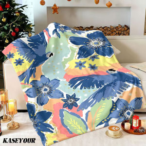 Beast Kingdom | Tropical Parrot Floral Winter Summer Flannel Blanket Throw Fleece Soft Fuzzy Plush Cozy Fleece Blankets for Sofa Ideal Gifts