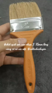 Chổi quét sơn cán Nhựa vàng Quang Huy - 75mm - Lông dày mịn - Tay cán nhựa - #vattuducduyen