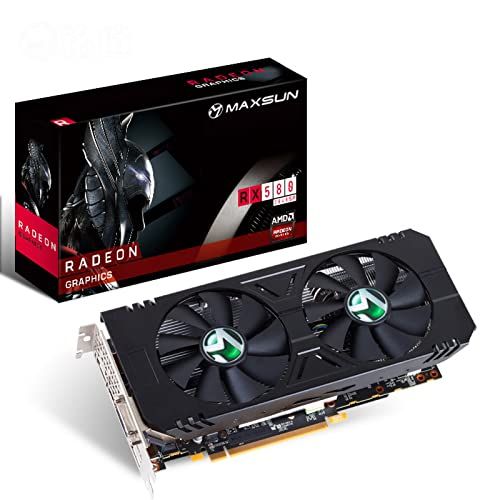 MAXSUN AMD Radeon RX 580 8GB 2048SP GDDR5 Computer Video Graphics