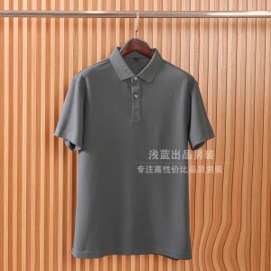 Cooling Technology Fabric Short Sleeve Polo Shirt Mens Solid Color Stand Collar Breathable Moisture Wicking Summer New Style