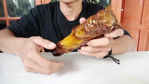 SHIFT KNOB MOTIF MERLION GOLD / TONGKAT PERSNELING TUAS GIGI MOBIL DIESEL