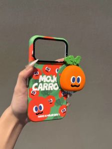 Silicone Magnetic Carrot Phone Case for Apple iPhone 16ProMax 15Pro 14 13Pro Ins Style Mobile Phone Protective Cover