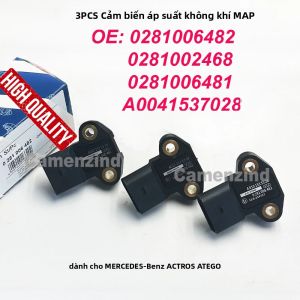 3 CÁI CẢM BIẾN Áp Suất Không Khí Đa Tạp MAP Dành Cho MERCEDES Benz ACTROS MP2 ATEGO Tương Thích Với 0281006482 281006482 0281002468 0281006481