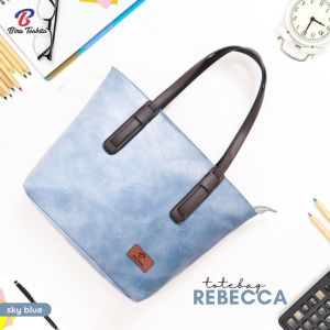 TOTEBAG REBECCA BY BIRU TSABITA Totebag besar muat leptop//buku dengan bahan kulit premium sintetis anti air