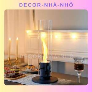 D039 Lò sưởi để bàn size lớn cao cấp Lò sưởi cồn di động trong nhà Sạch sẽ không khóidùng để trang trí decor nhà hàng quán coffee
