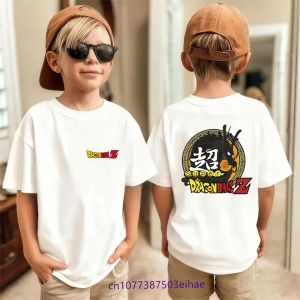 Bandai | 2026 Dragon Ball Z Boy Short Sleeve Sports Shirt Breathable Cotton Casual Fashion Cute Cartoon Pattern Children Comfortable Tops