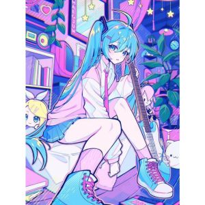 500/1000/1200/2000PCS Puzzles Hatsune Miku Jigsaw Puzzles DIY Modern Home Decor Gift Holiday Gift Family Fun Puzzles