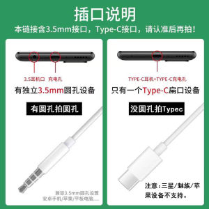 Wired Digital Earphones Flat Head for OppoReeno13/12Pro9/8/7 Special Type-C Interface In-Ear Monitoring Headsets with Microphone