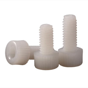 POWER&STRONG | Black Nylon Hex Socket Screw White Plastic Round Head Screw