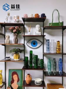 ตู้หนังสือผนังปรับได้ จัดวางหนังสือ จัดแสดง พื้นผิวที่ปรับได้สำหรับบ้าน วัสดุ MDF ขนาดเล็ก รูปทรงสี่เหลี่ยม สไตล์โมเดิร์น