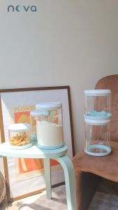 ใหม่!! NOVA รุ่น GL กล่องใส่นมผง กล่องสุญญากาศ กล่องเก็บนมผง กล่องอเนกประสงค์ กล่องนมผง Vacuum Storage Glass Box Milk Powder Glass Box