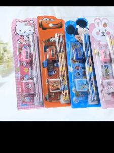 ✮T006✮ 5pcs Stationery Set Kindergarten Student Kids Birthday Party Gift Stationery Set Children Days Gift Pencil Set