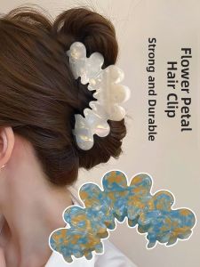 Elegant Large Size Petal Hair Claw Womens Stylish Accessory High End Acetate Hair Clip Fashionable Korean Style Hairwear