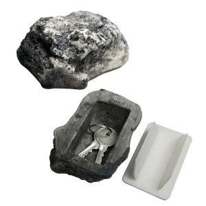 Garden Stone Hide a Spare Key Fake Rock Camouflage Stone Diversion Looks Like Real Stone Safe for Outdoor Yard Geocaching