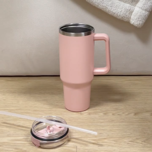 Tumbler Gagang Termos Travel Cup Jumbo Stainless Steel 1200ml