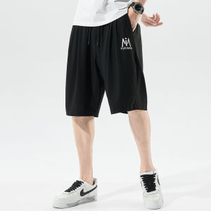 Mens Sporty Ice Silk Short Pants Summer Thin Fashionable Outdoor Casual Mid-Length Basketball Five-Quarter Trendy Trousers