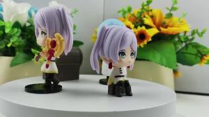 Bandai | 4pcs/set Frieren: Beyond Journeys End Anime Figure Sitting Fern Action Figures Frieren Noodle Stopper Figure Collection Model