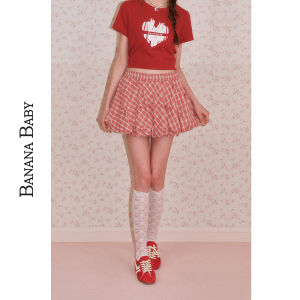 Sweet Ballet Style Bloomer Short Skirt High Waist Plaid Womens Mini Skirt Spring Summer New Arrival BANANA BABY Collection