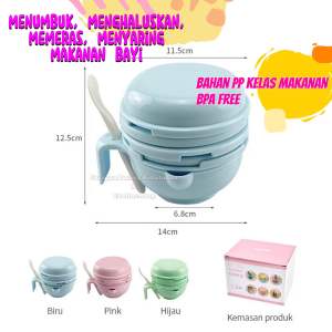 Baby Food Maker Alat Pembuat Pemroses Buat Makanan Mpasi Bayi Saringan Penyaring Tumbuk Tumbukan Ulekan Anak