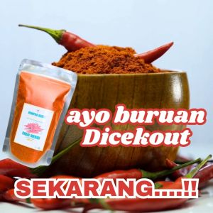 Cabai Cabe Merah Bubuk Halus CHILLI POWDER Pedas Murni Tanpa campuran 100gr