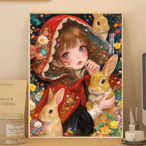 KAYOU | Bộ Tranh Kim Cương 5D DIY - Công Chúa Thỏ Tranh Khảm Đá Đầy Đủ Trang Trí Nhà Cửa Quà Tặng Thủ Công Không Khung Kim Cương Vuông & Tròn