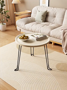 A Simple Table for the Living Room Beside the Sofa A Foldable Coffee Table Small Round Tea Table